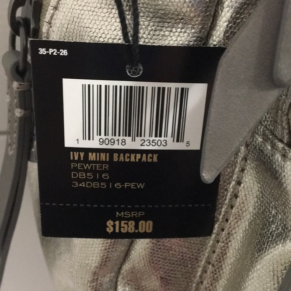 Frye Metallic Silver Backpack - Picture 2 of 6